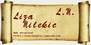 Liza Milekić vizit kartica